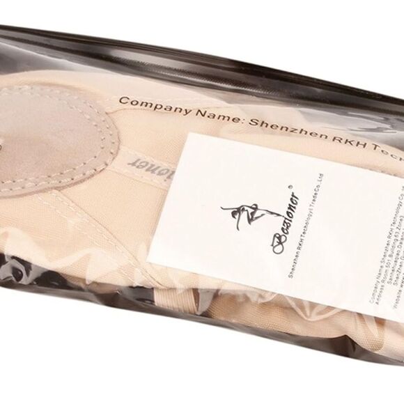 Bezioner Ballet Slippers Canvas Ballet Dance Shoes in Pink Black Split S… - Picture 3 of 9